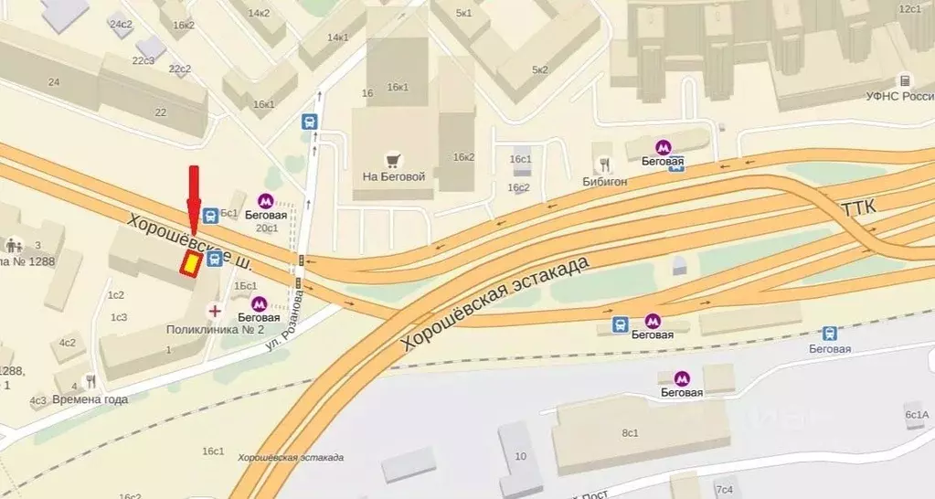 Помещение свободного назначения в Москва Хорошевское ш., 1 (58 м) - Фото 2