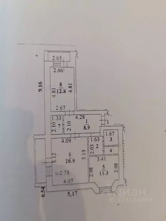 2-к кв. Липецкая область, Задонск Запрудная ул., 1В (64.4 м) - Фото 1