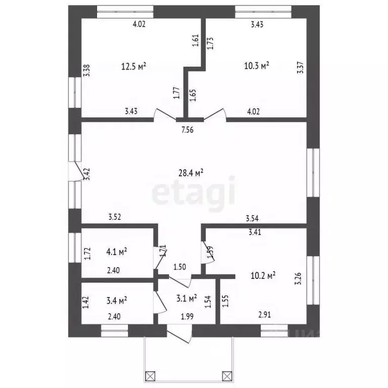 Дом в Удмуртия, Завьяловский район, д. Старые Кены ул. Новая, 52 (78 ... - Фото 2
