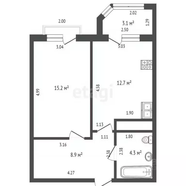 1-к кв. Краснодарский край, Геленджик ул. Витебская, 12к5 (41.1 м) - Фото 1