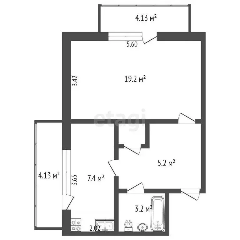 1-комнатная квартира: Севастополь, улица Хрусталёва, 89 (38.4 м) - Фото 0