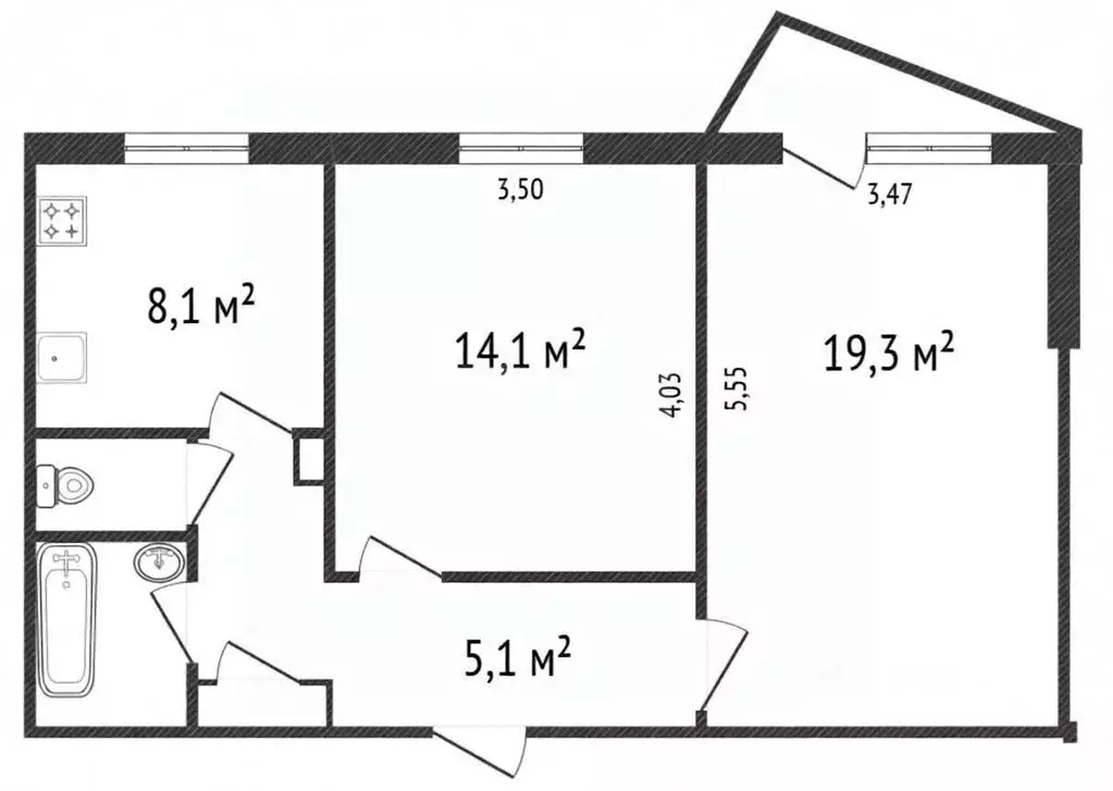 2-к кв. Ярославская область, Ярославль ул. Серго Орджоникидзе, 18к4 ... - Фото 2