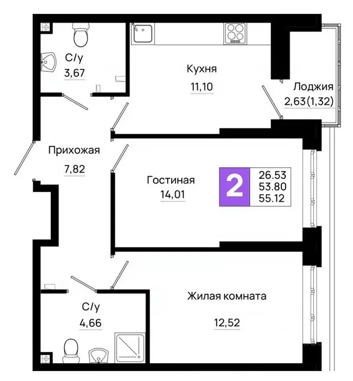 2-к кв. Ростовская область, Ростов-на-Дону Нефтекачка кв-л, Октябрь ... - Фото 0