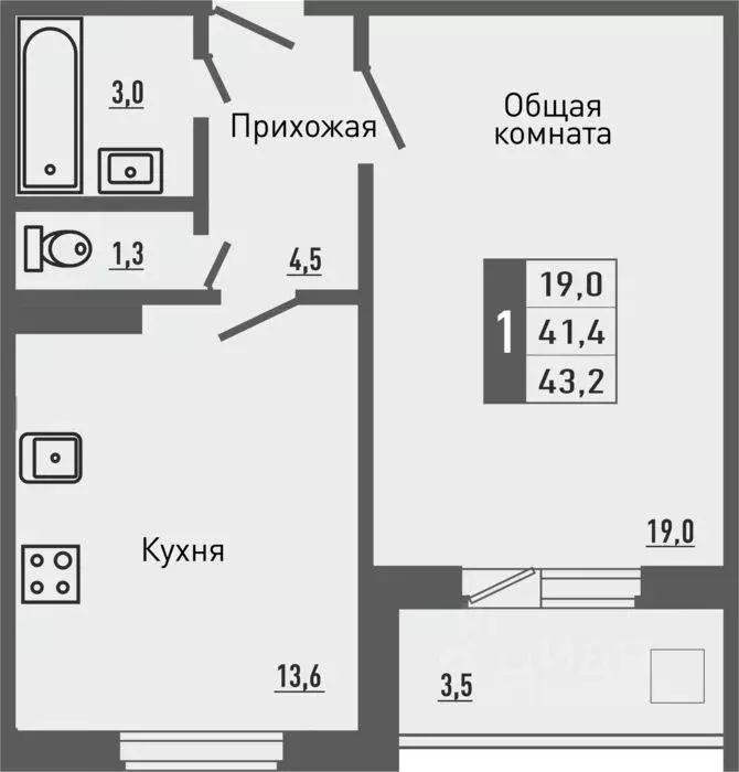 1-к кв. Орловская область, Орловский район, д. Жилина, Болховский мкр ... - Фото 0