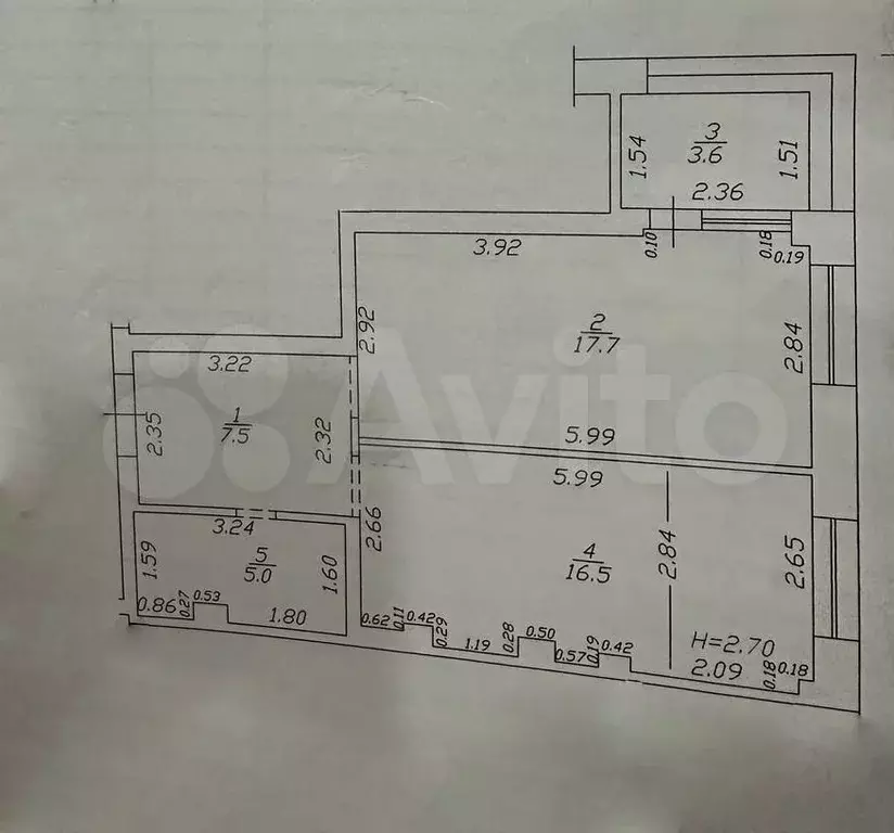 2-к. квартира, 50 м, 2/11 эт. - Фото 0