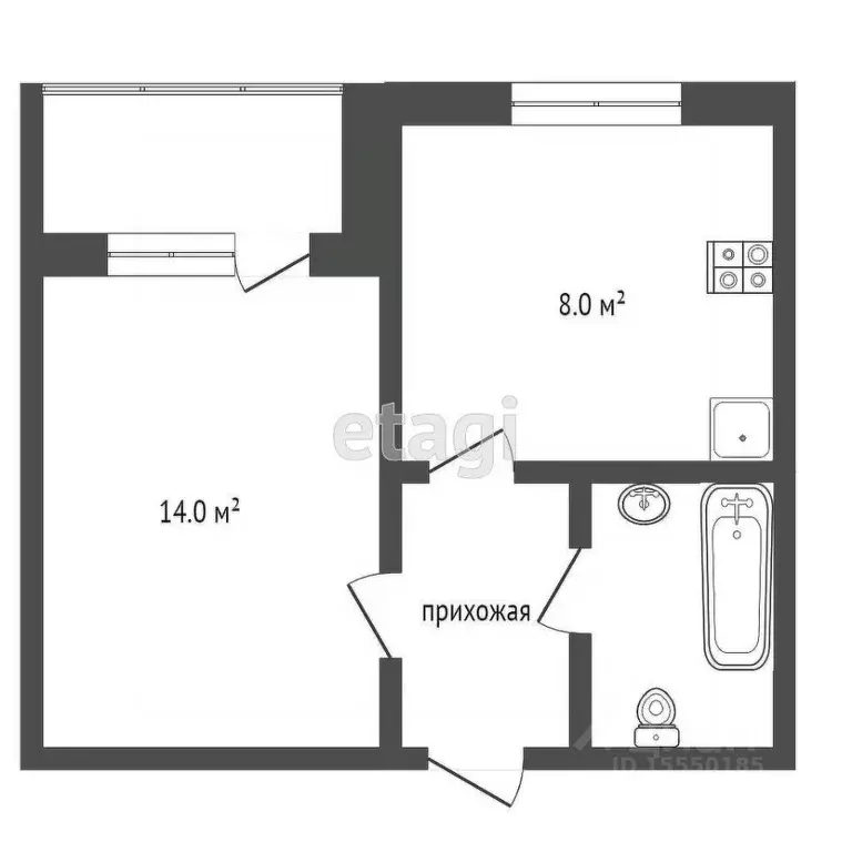 1-к кв. Самарская область, Самара ул. Шверника, 14 (39.5 м) - Фото 1