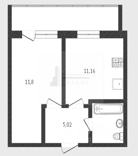 Комната Тюменская область, Тюмень ул. Боровская, 8 (21.0 м) - Фото 1