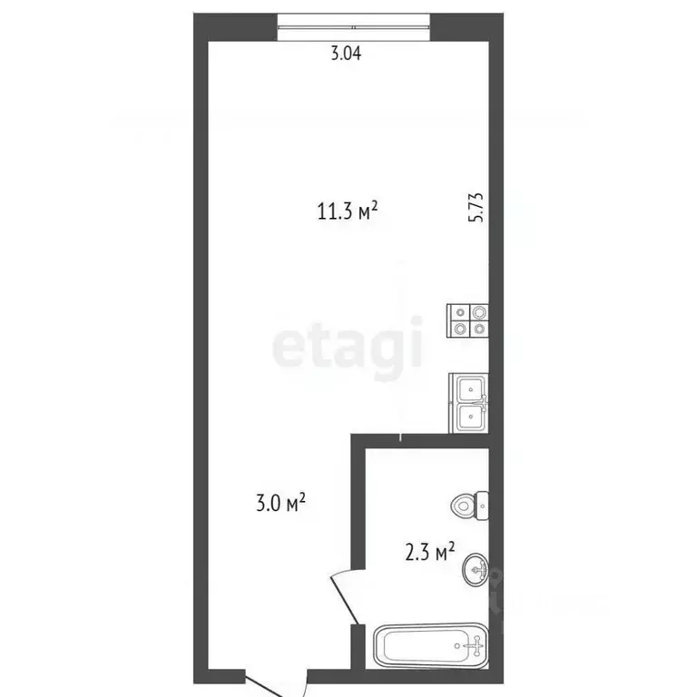 1-к кв. Кемеровская область, Кемерово бул. Строителей, 46 (16.6 м) - Фото 1