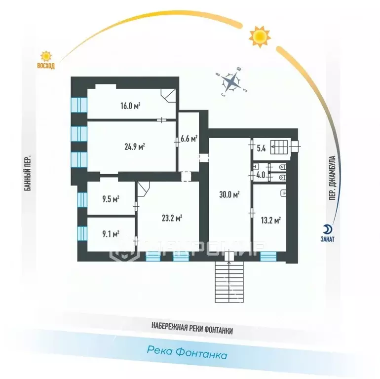 Офис в Санкт-Петербург наб. Реки Фонтанки, 76 (142 м) - Фото 2