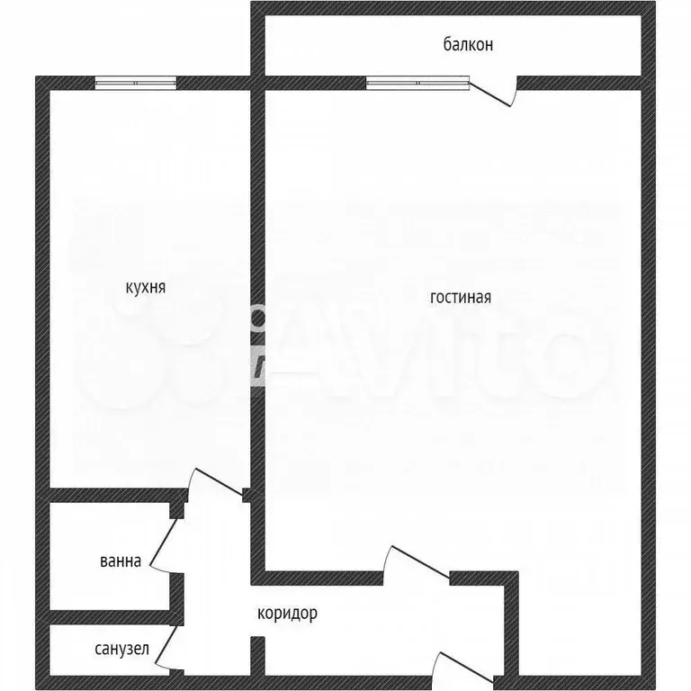 1-к. квартира, 33,3 м, 5/6 эт. - Фото 0