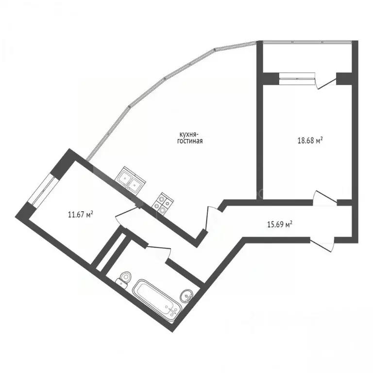2-к кв. Тюменская область, Тюмень Ямская ул., 86 (73.0 м) - Фото 2