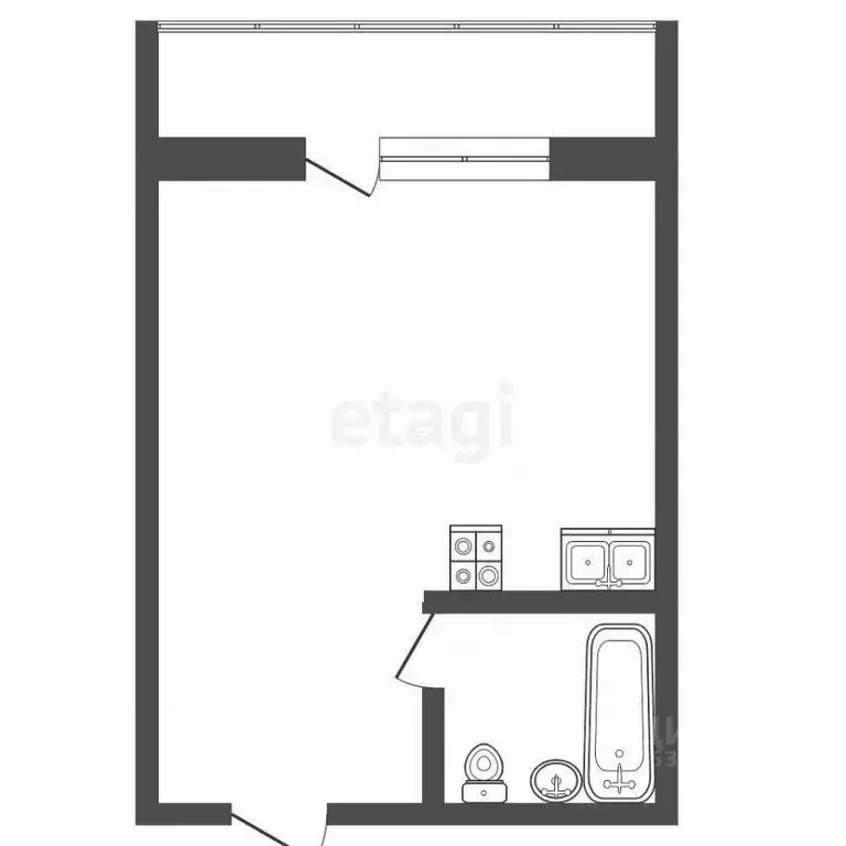 Студия Ростовская область, Ростов-на-Дону пер. Гарнизонный, 3 (28.0 м) - Фото 2