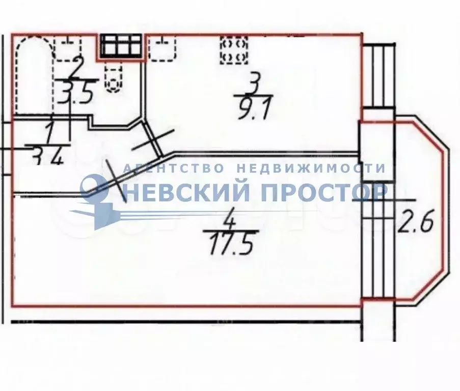 1-к. квартира, 33,5 м, 9/18 эт. - Фото 0