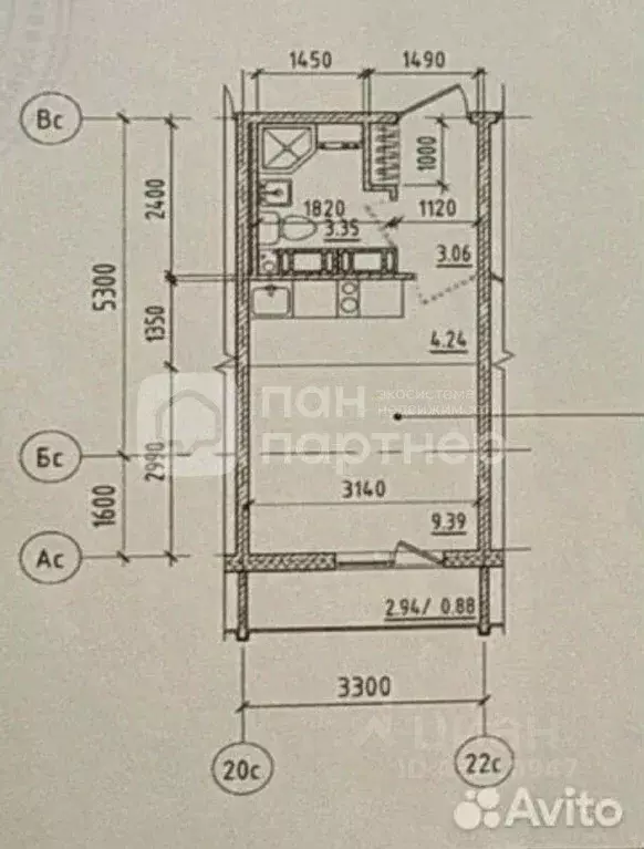 Студия Ленинградская область, Мурино Всеволожский район, ул. Графская, ... - Фото 2