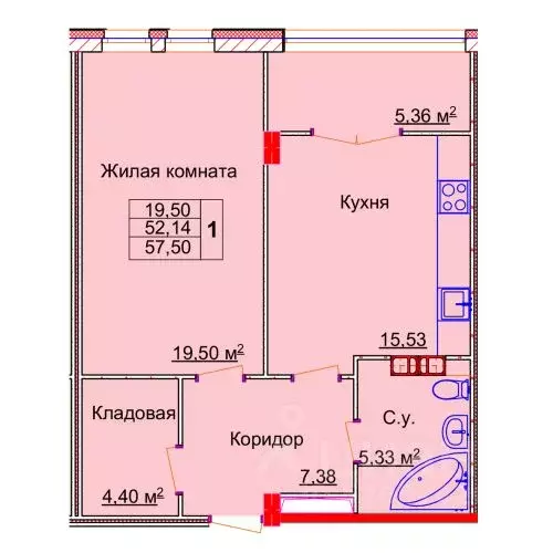 1-к кв. Ивановская область, Иваново Лежневская ул., 98 (57.11 м) - Фото 0