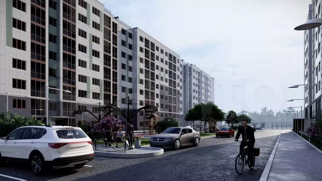 2-к. квартира, 48,6 м, 2/9 эт. - Фото 1