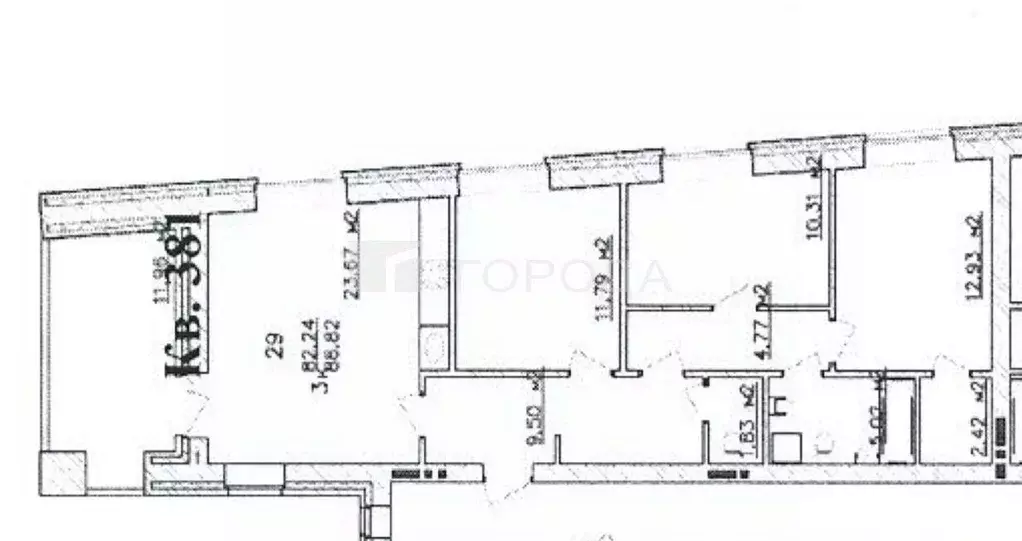 3-к кв. Новосибирская область, Новосибирск ул. Декабристов, 41 (82.24 ... - Фото 1