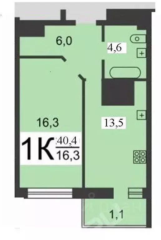 1-к кв. Нижегородская область, Нижний Новгород ул. Тимирязева, 3к2 ... - Фото 1