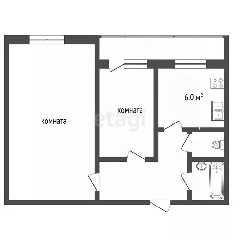 2-к кв. Ярославская область, Рыбинск ул. Фурманова, 21 (44.0 м) - Фото 2