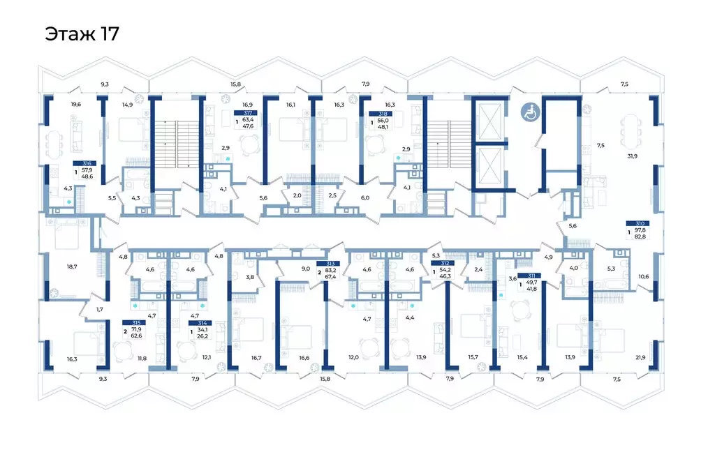 1-комнатная квартира: Алушта, Октябрьская улица, 10 (57.9 м) - Фото 2