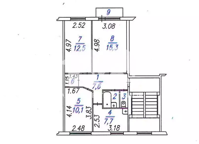 3-к кв. Новосибирская область, Бердск ул. Ленина, 35 (57.6 м) - Фото 1