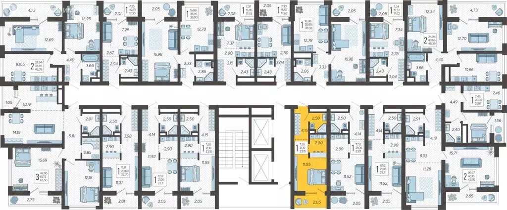 Квартира-студия: Сочи, жилой комплекс Кислород, 3 (23.15 м) - Фото 1