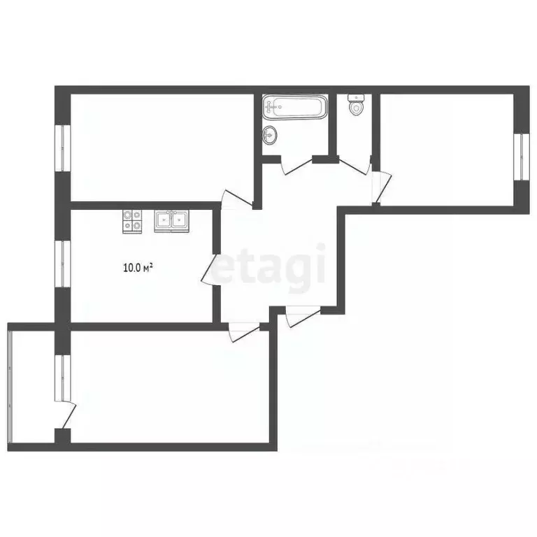 3-к кв. Костромская область, Кострома Давыдовский-3 мкр, 12 (65.3 м) - Фото 1