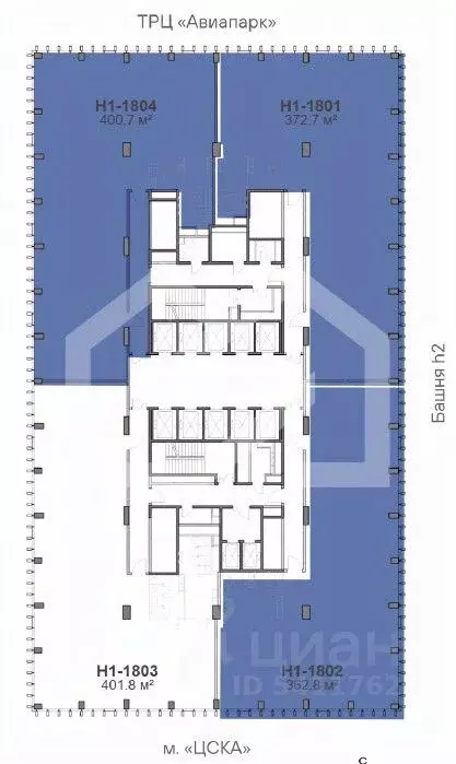 Помещение свободного назначения в Москва Ходынский бул., 6с1 (373 м) - Фото 2