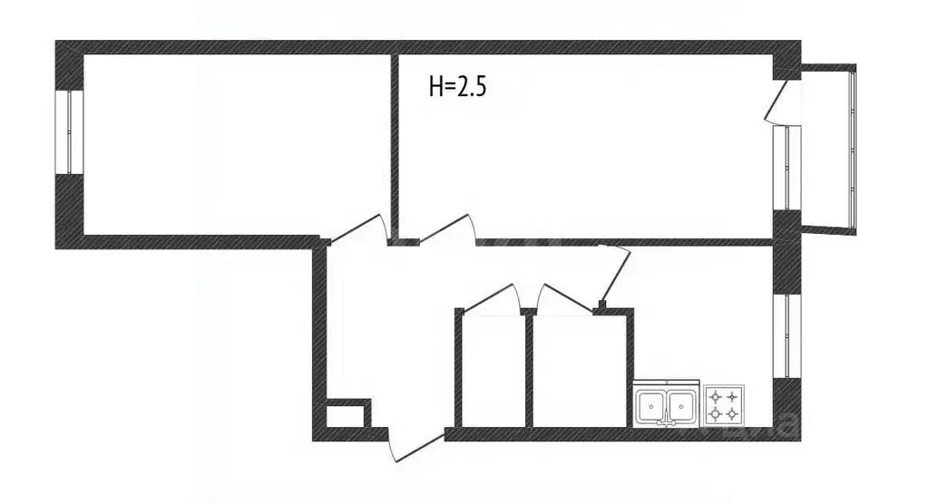 2-к кв. Костромская область, Костромской район, пос. Никольское ул. ... - Фото 1
