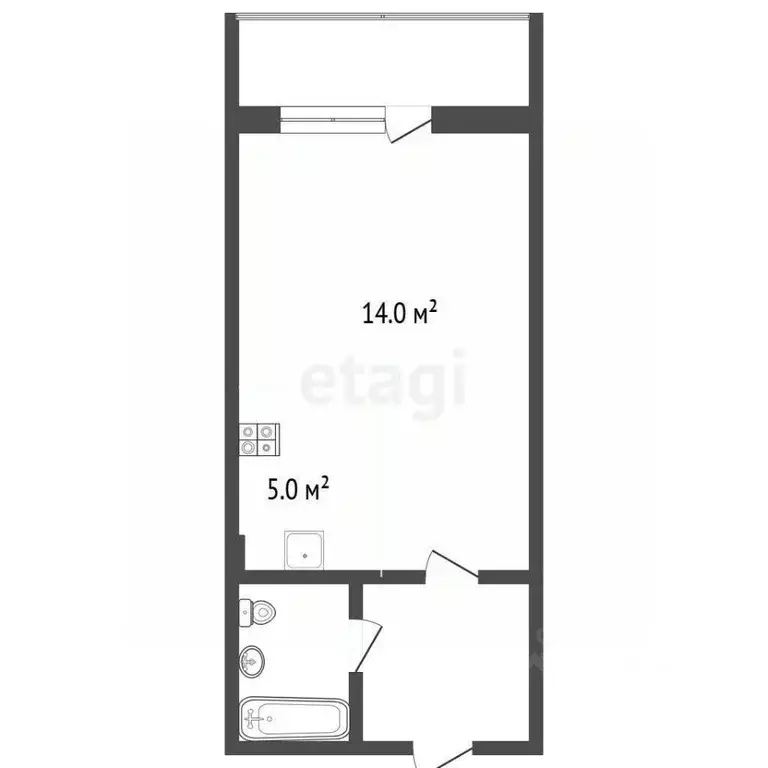 Студия Ханты-Мансийский АО, Сургут Пролетарский просп., 35 (24.0 м) - Фото 2