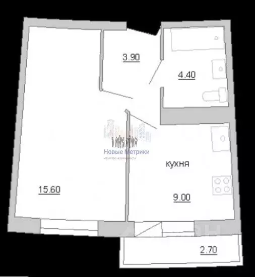 1-к кв. Санкт-Петербург Пионерская ул., 50 (32.5 м) - Фото 1