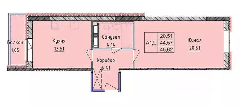 1-к кв. Ярославская область, Ярославль Тутаевское ш., 109 (45.62 м) - Фото 1