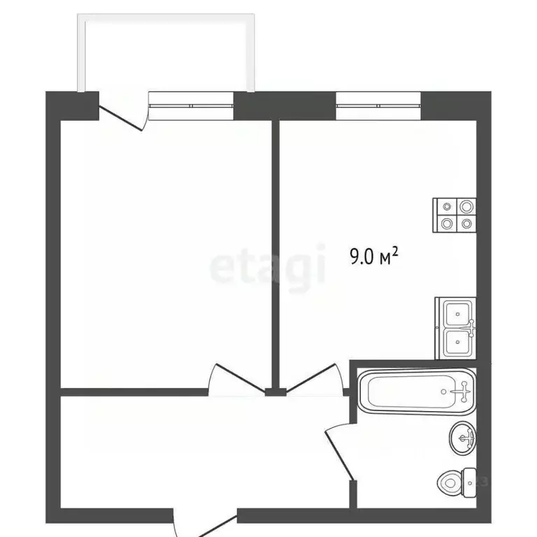 1-к кв. Архангельская область, Коряжма Советская ул., 17 (33.0 м) - Фото 1