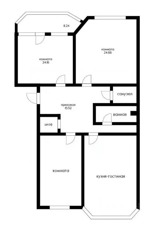 3-к кв. Краснодарский край, Краснодар просп. Константина Образцова, 20 ... - Фото 2