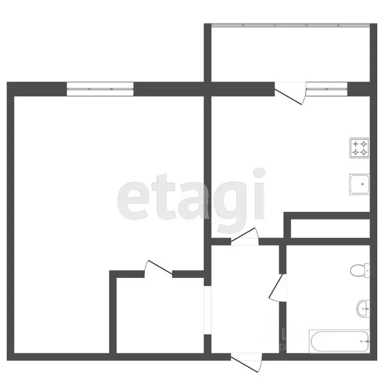 1-к кв. Ростовская область, Батайск Индустриальная ул., 1Б (44.9 м) - Фото 1