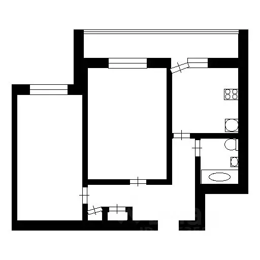 2-к кв. Самарская область, Сызрань ул. Мира, 3 (43.5 м) - Фото 1