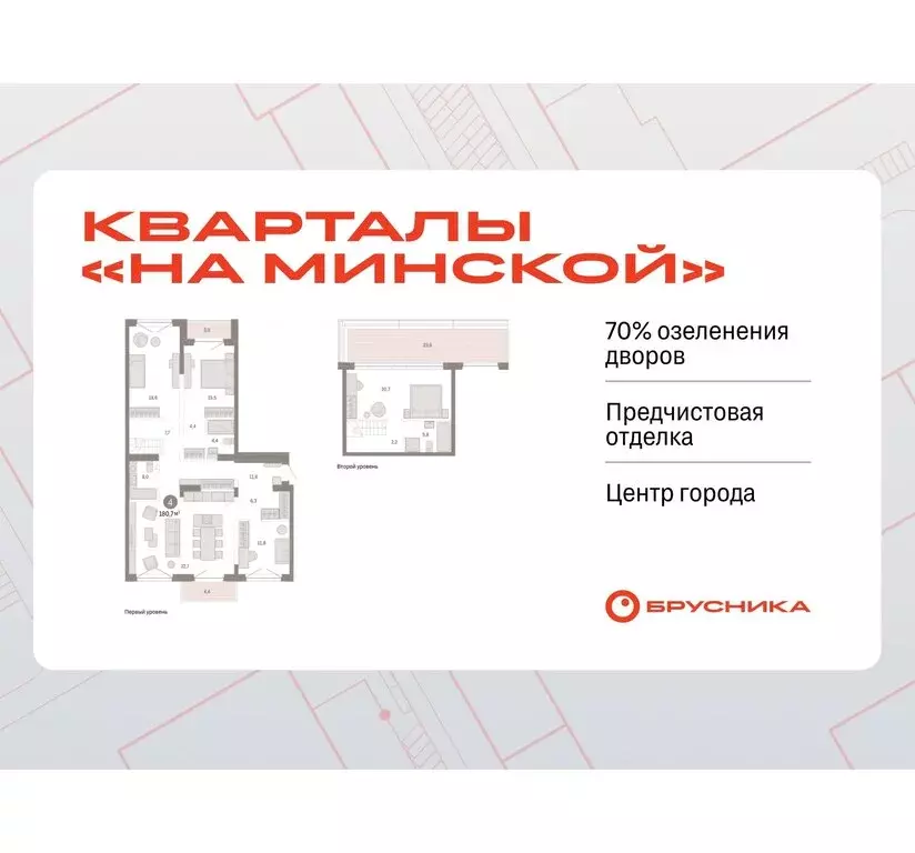 4-комнатная квартира: Тюмень, жилой комплекс На Минской (180.66 м) - Фото 0