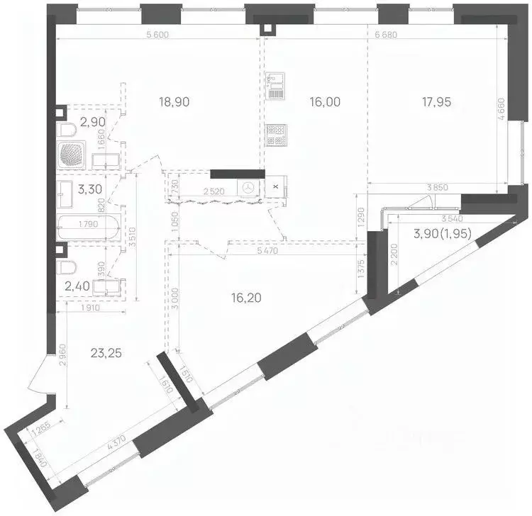 2-к кв. Татарстан, Казань Краснококшайская ул., 60 (102.85 м) - Фото 0