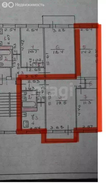 3-комнатная квартира: Казань, улица Блюхера, 81 (60.1 м) - Фото 0