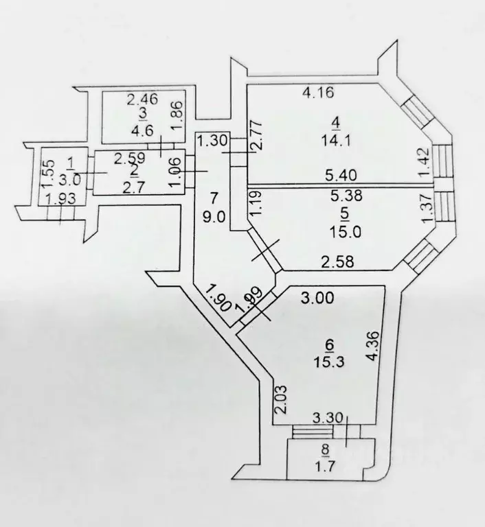 3-к кв. Ростовская область, Батайск ул. Крупской, 44А (65.4 м) - Фото 1