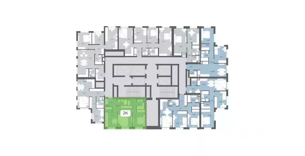 2-к кв. Москва Ультима Сити жилой комплекс (58.69 м) - Фото 1