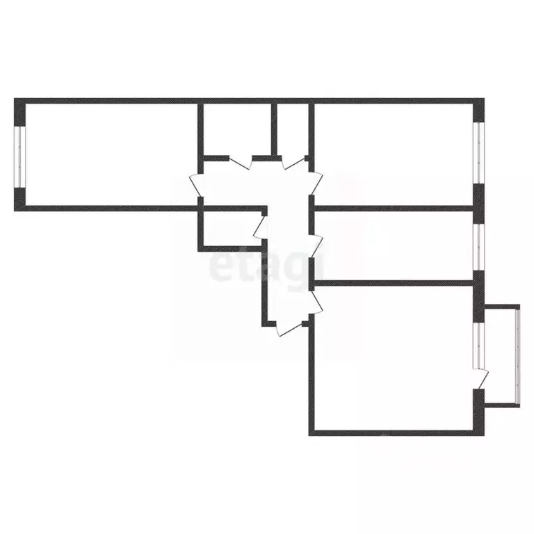 3-к кв. Амурская область, Селемджинский район, Февральск пгт ул. ... - Фото 2