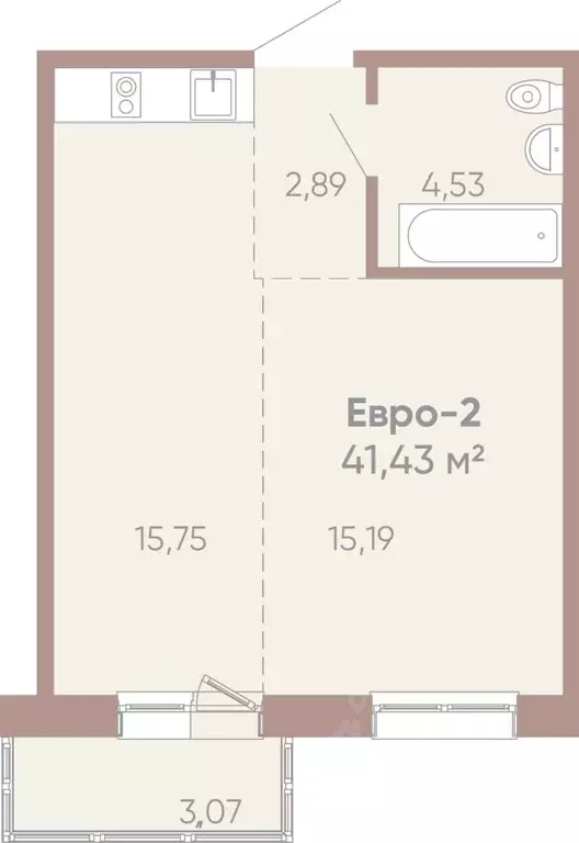 1-к кв. Иркутская область, Иркутск Советская ул., 109/3 (41.43 м) - Фото 0