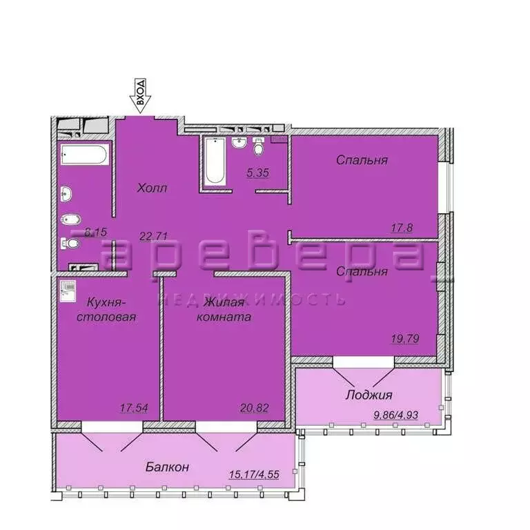3-комнатная квартира: Красноярск, улица Ладо Кецховели, 36 (125 м) - Фото 1