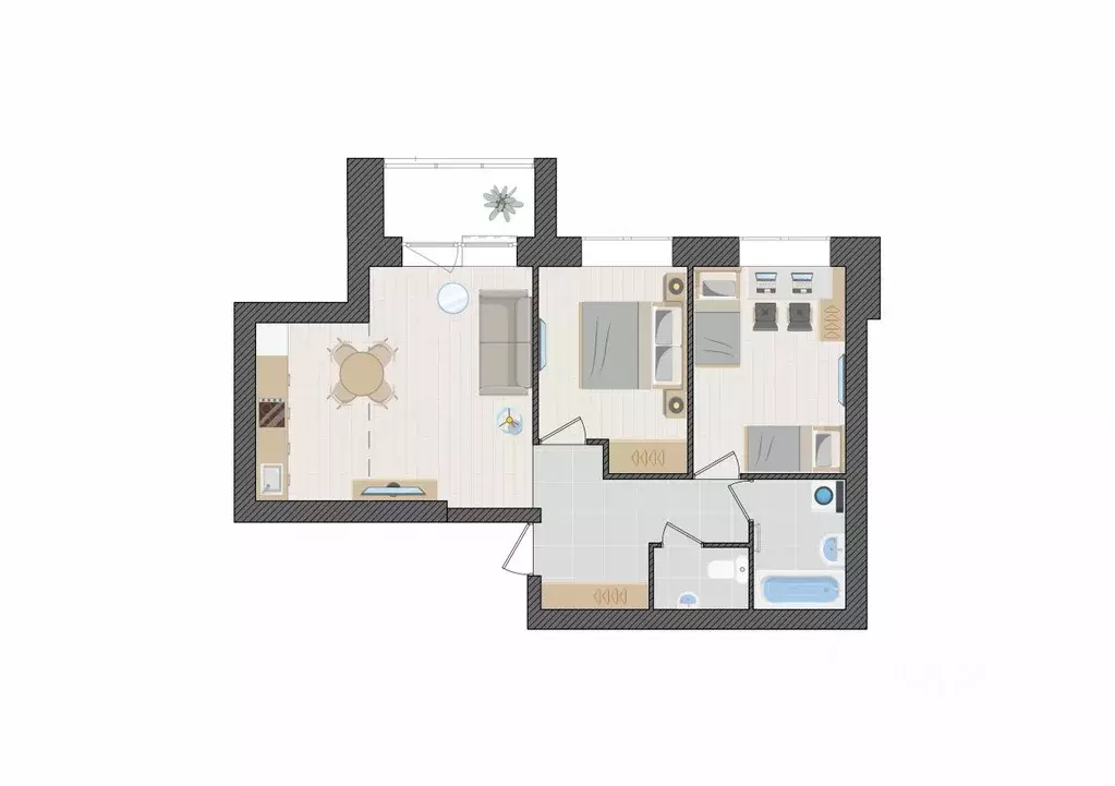 3-к кв. Кировская область, Киров ул. Капитана Дорофеева, 22 (58.1 м) - Фото 1