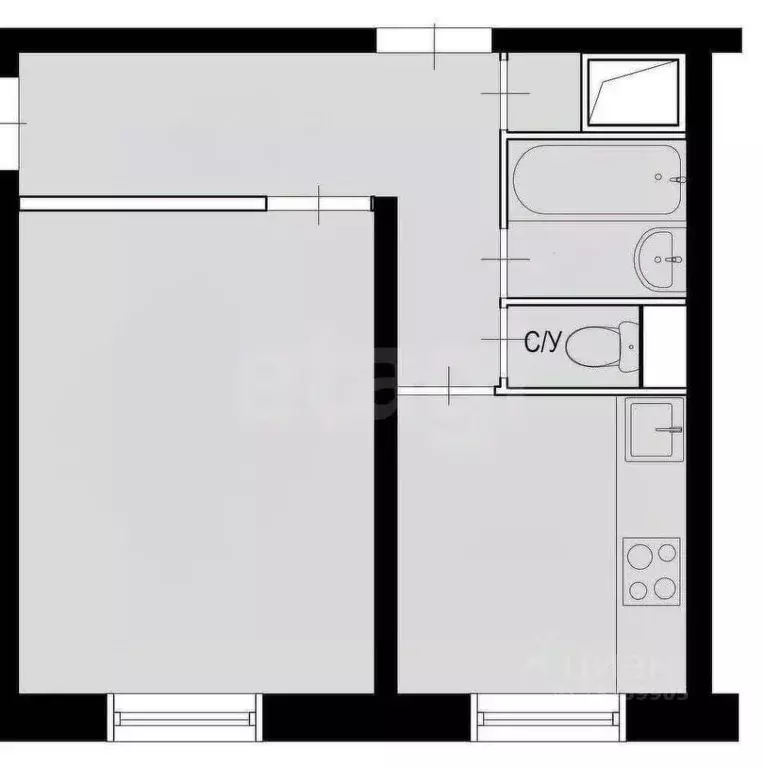1-к кв. Липецкая область, Липецк Первомайская ул., 65 (31.0 м) - Фото 2