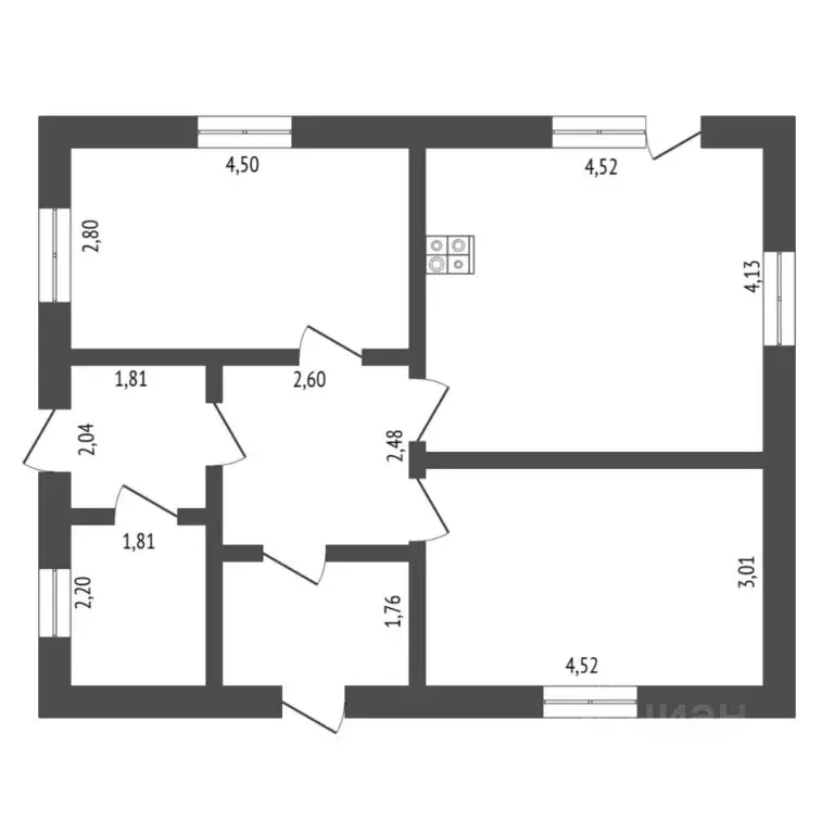 Коттедж в Тюменская область, Тюменский район, с. Перевалово, Зубарево ... - Фото 1