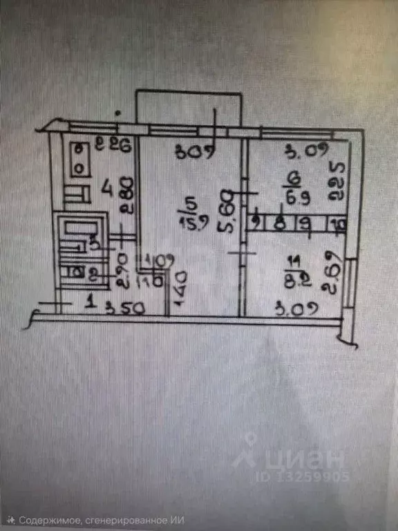 3-к кв. Липецкая область, Липецк Сырский Рудник мкр, пер. Рудный, 7 ... - Фото 2