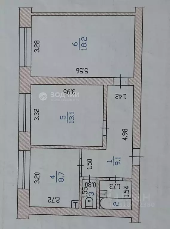 2-к кв. Чувашия, Новочебоксарск Советская ул., 27 (53.0 м) - Фото 0