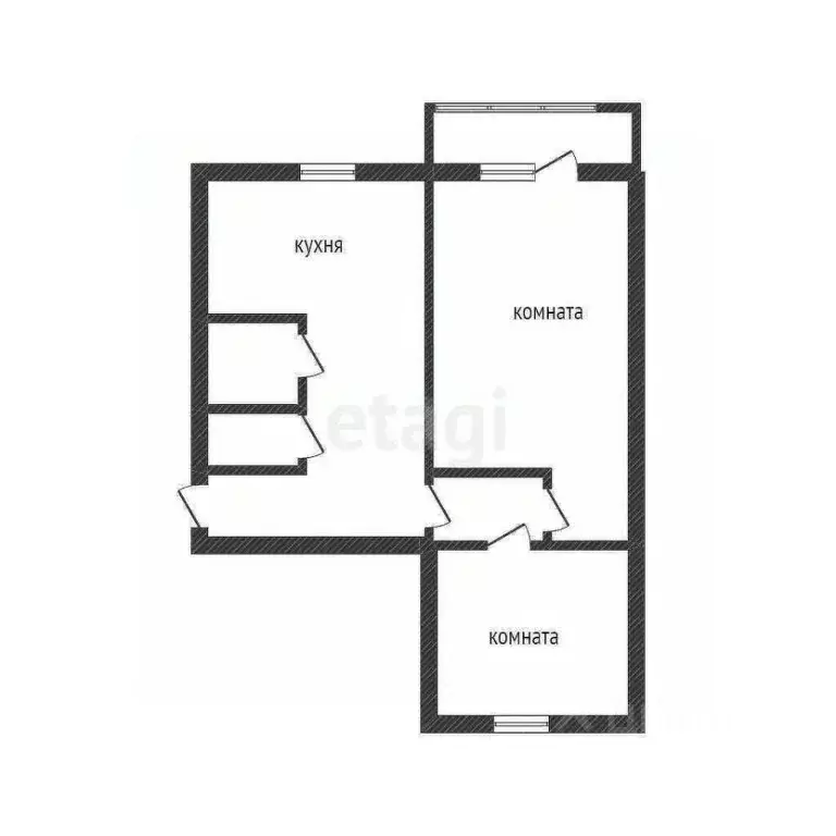 2-к кв. Курганская область, Курган ул. Черняховского, 12 (45.3 м) - Фото 2